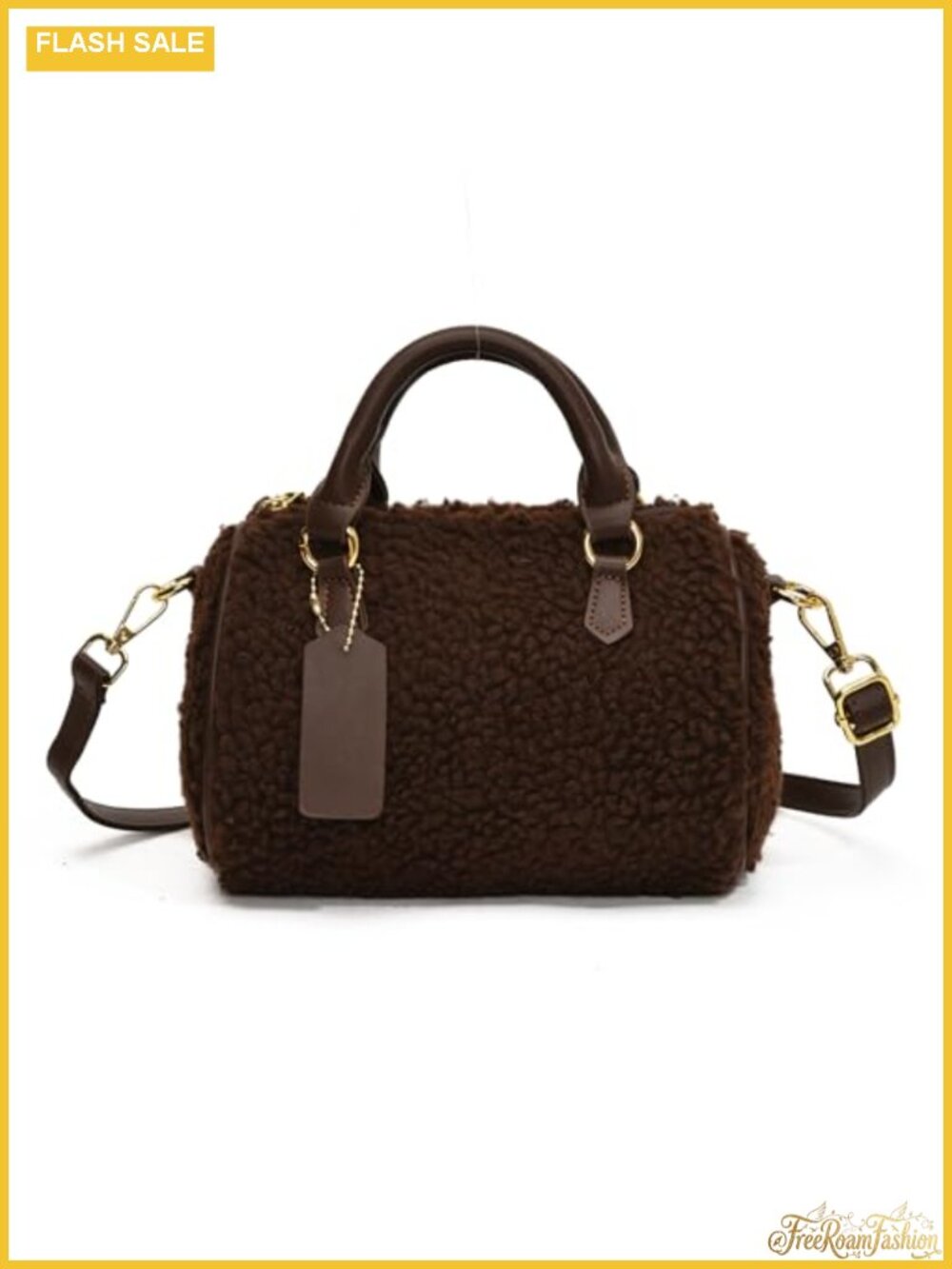 Fuzzy Faux Fur Tote Bag Top-Handle Lambswool Crossbody Purse Fluffy Shoulder Bag